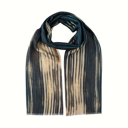 Winter Bark Wool Silk Scarf